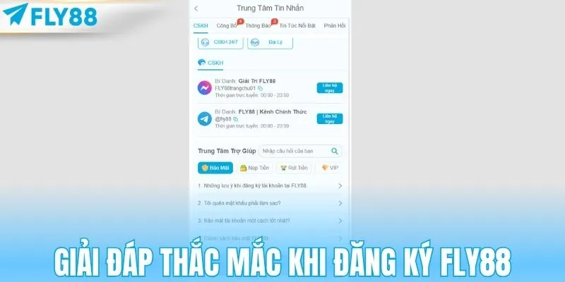 Giải đáp thắc mắc khi người chơi đăng ký FLY88 