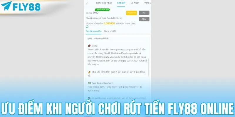 Những ưu điểm khi người chơi rút tiền FLY88 online